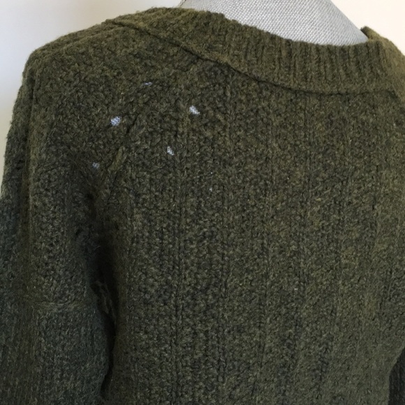 LOFT Cable Knit Exposed Seams 3/4 Sleeve Pullover Sweater, size Medium ❤️ - Picture 7 of 13